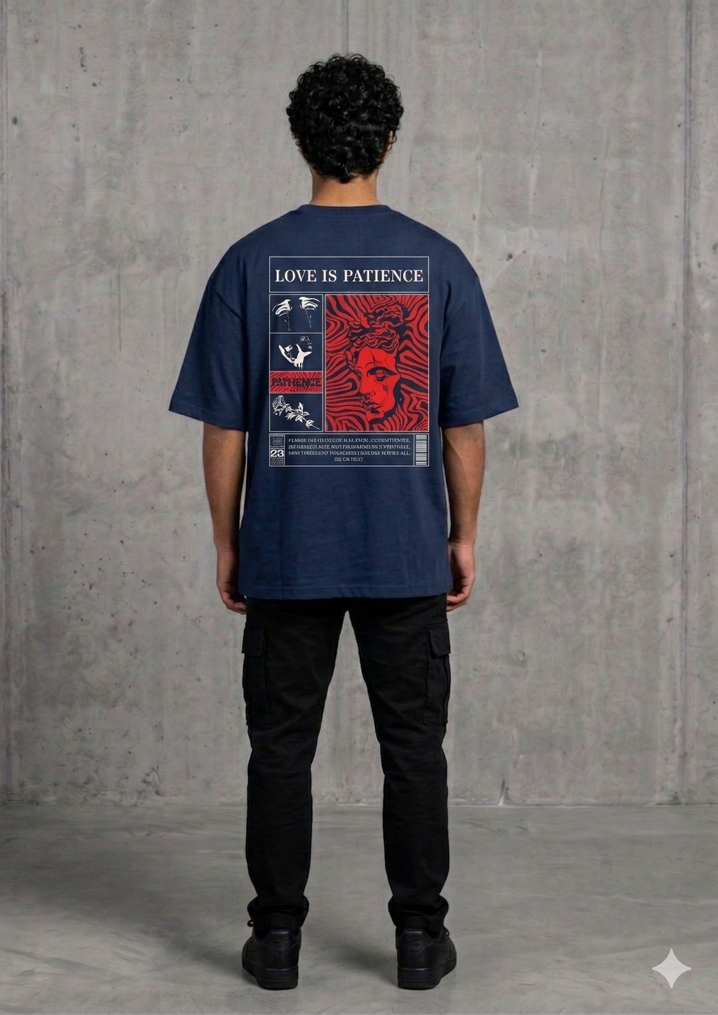 Drip Oversize-Deep Navy